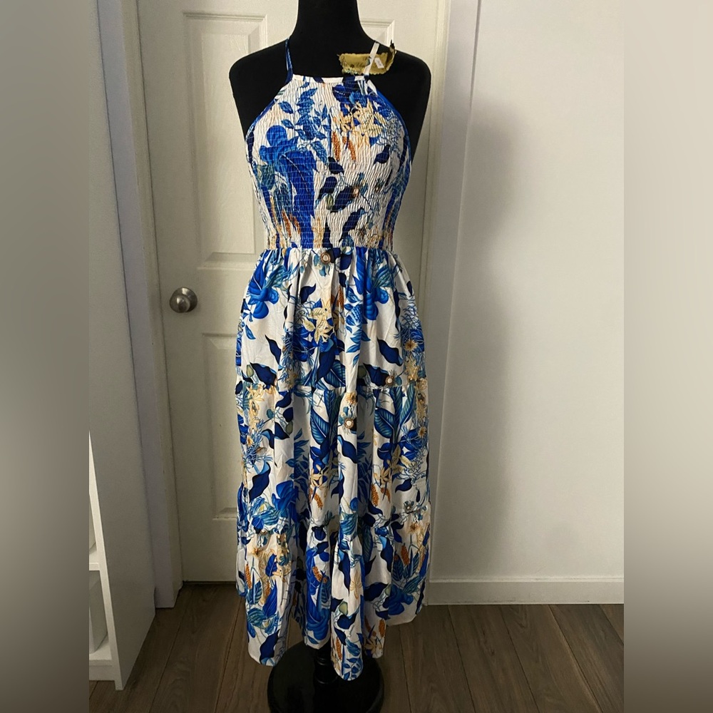 Floral halter dress